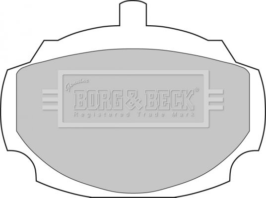 BORG & BECK stabdžių trinkelių rinkinys, diskinis stabdys BBP1038